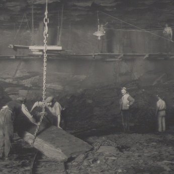 Ardoisières de Misengrain à Noyant-la-Gravoyère, exploitation souterraine